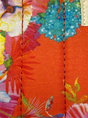 Marylène Madou - Bolsa de maquillaje 'Silk Flowers' en naranja