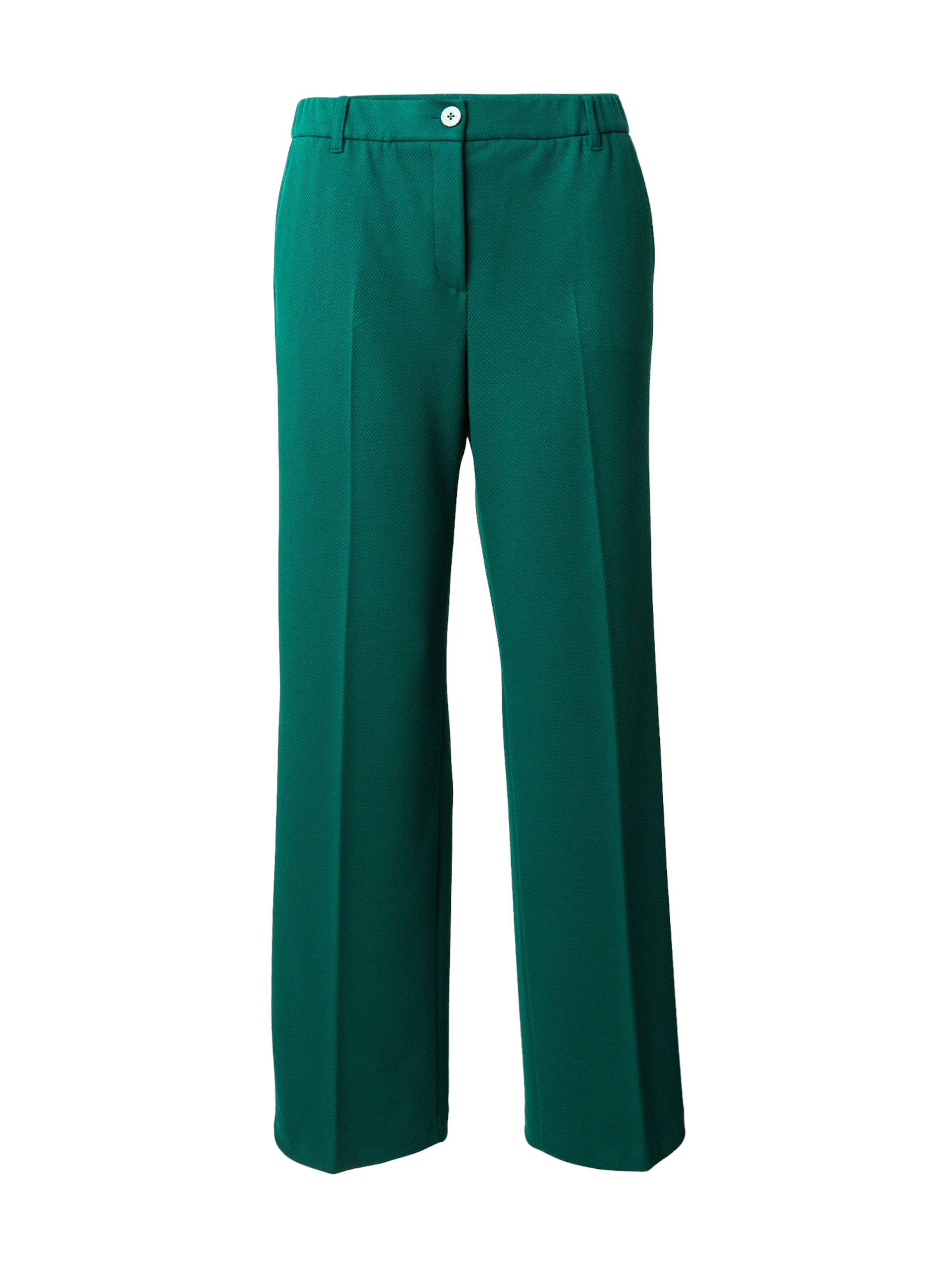 SAMOON Wide leg Pantalon in Groen: voorkant