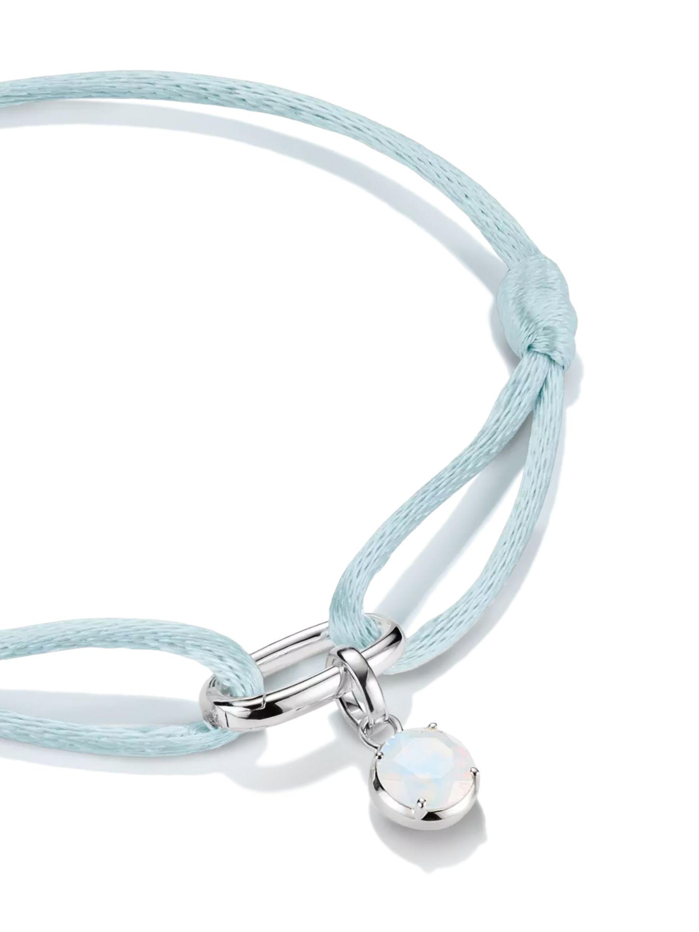 Bracelet 'Silver Textile Bracelet Light Blue Connect' Thomas Sabo en bleu