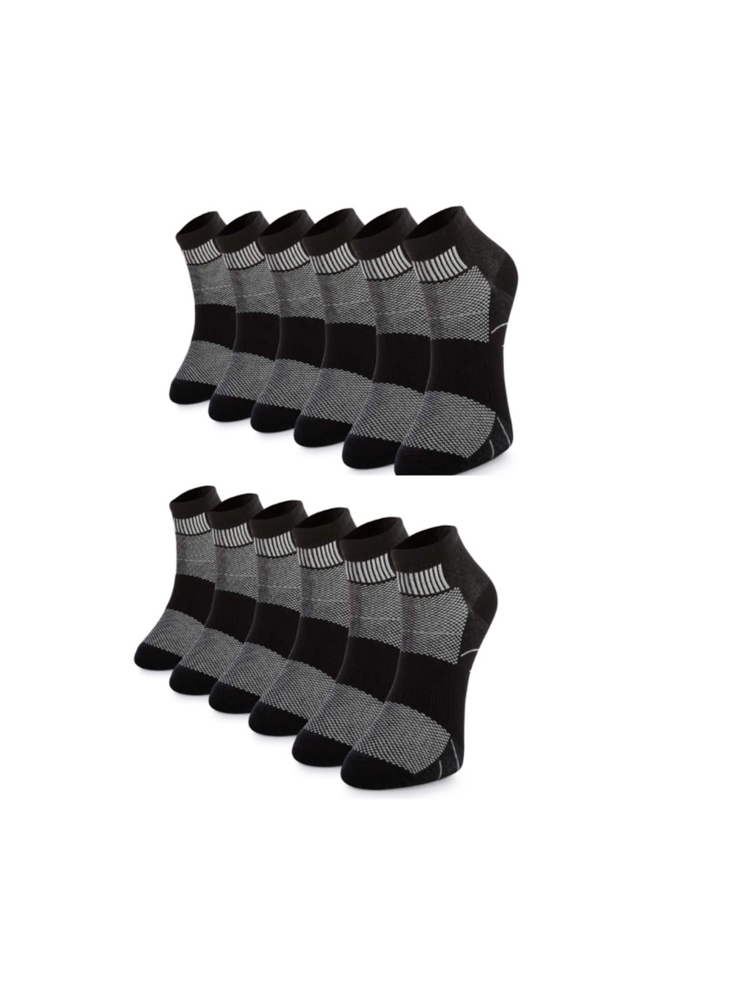 Crea Socks Ankle Socks 'Regular Athletic' in Black, Item view