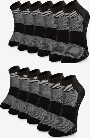 Crea Socks Avokassukat 'Regular Athletic' värissä musta: etupuoli