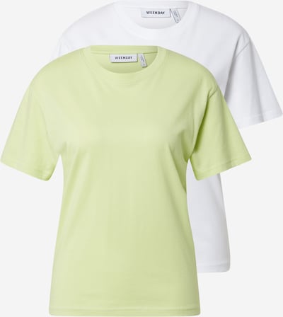 WEEKDAY Shirt 'Alanis' in apfel / weiß, Produktansicht