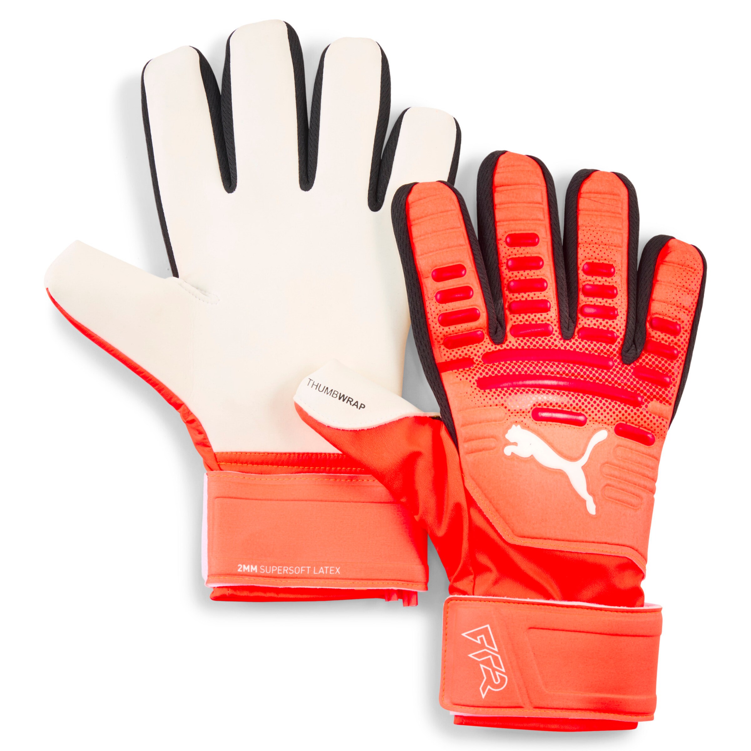 PUMA Athletic Gloves in Orange / Red / White, Item view
