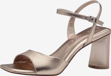 Sandales Tamaris en or : devant