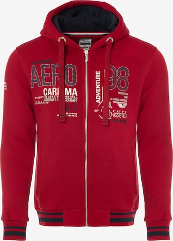 CARISMA Zip-Up Hoodie in Red: front