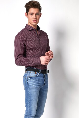 Coupe slim Chemise DESOTO en rouge