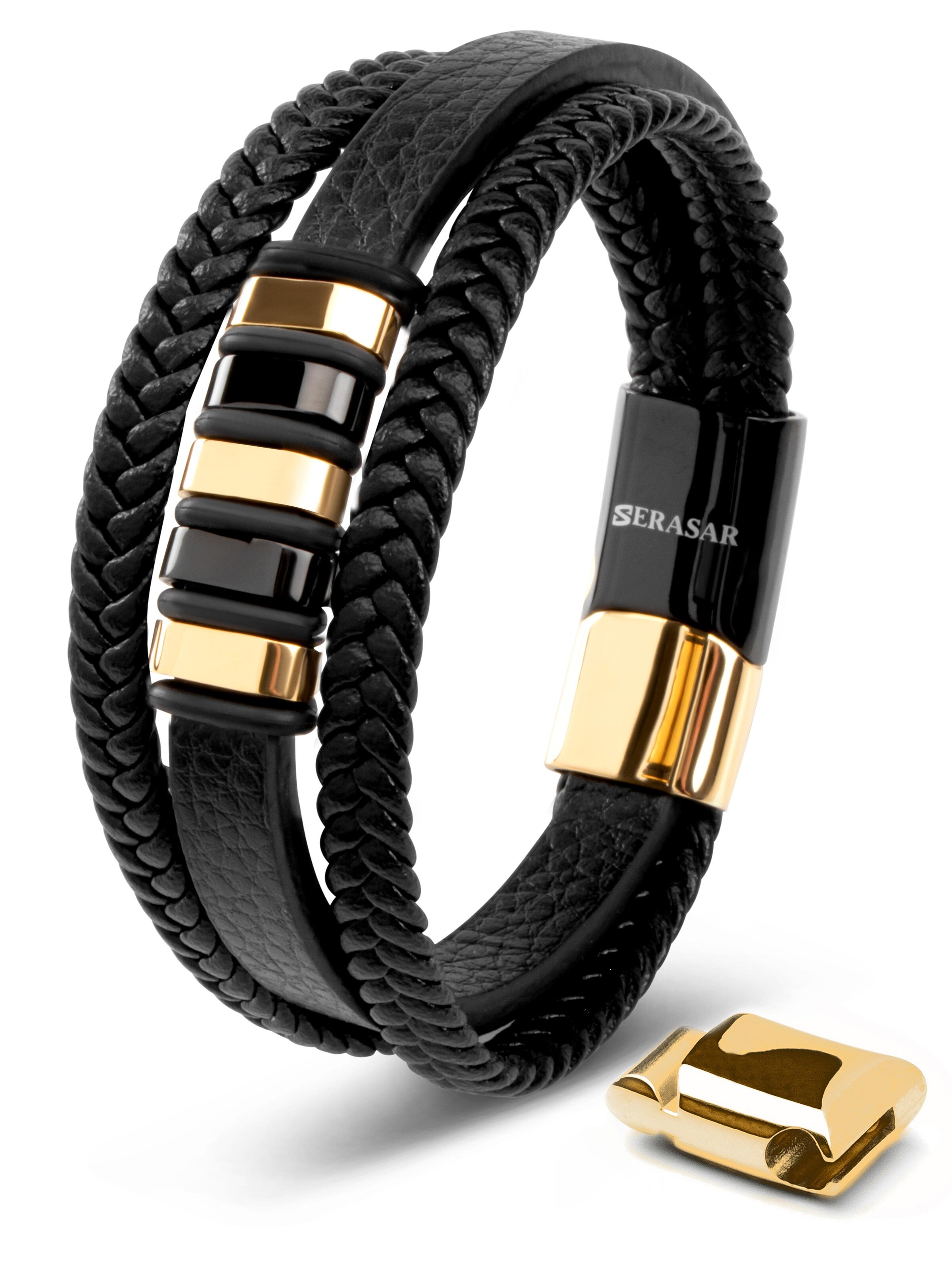 SERASAR Armband 'Glory' in Goud: voorkant