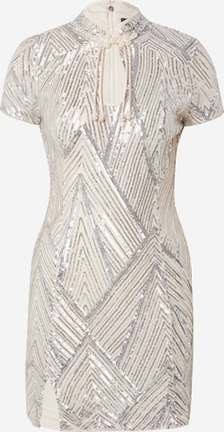 Robe de cocktail Superdry en argent : devant