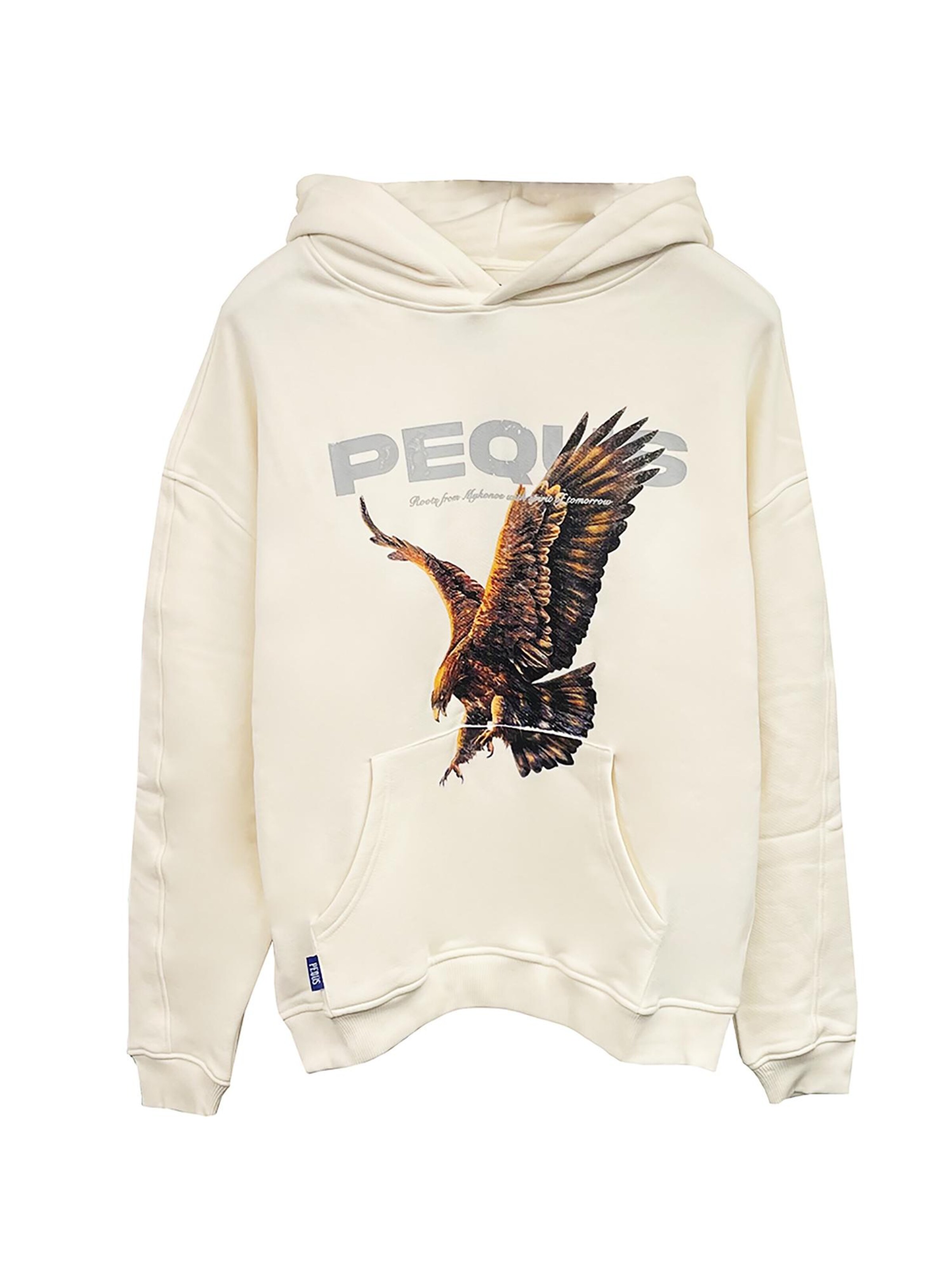 Pequs Sweatshirt 'Eagle' in Beige: front
