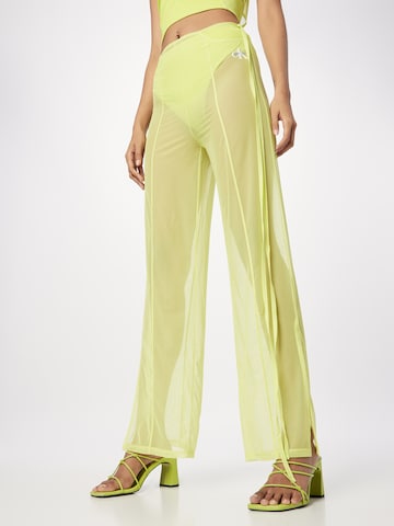 Wide leg Pantaloni di Calvin Klein Jeans in giallo: frontale