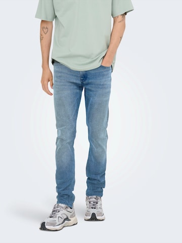 Only & Sons Normalny krój Jeansy 'ONSLoom' w kolorze niebieski: przód