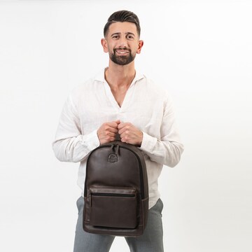 Farmhood Rucksack 'Nashville' in Braun: predná strana