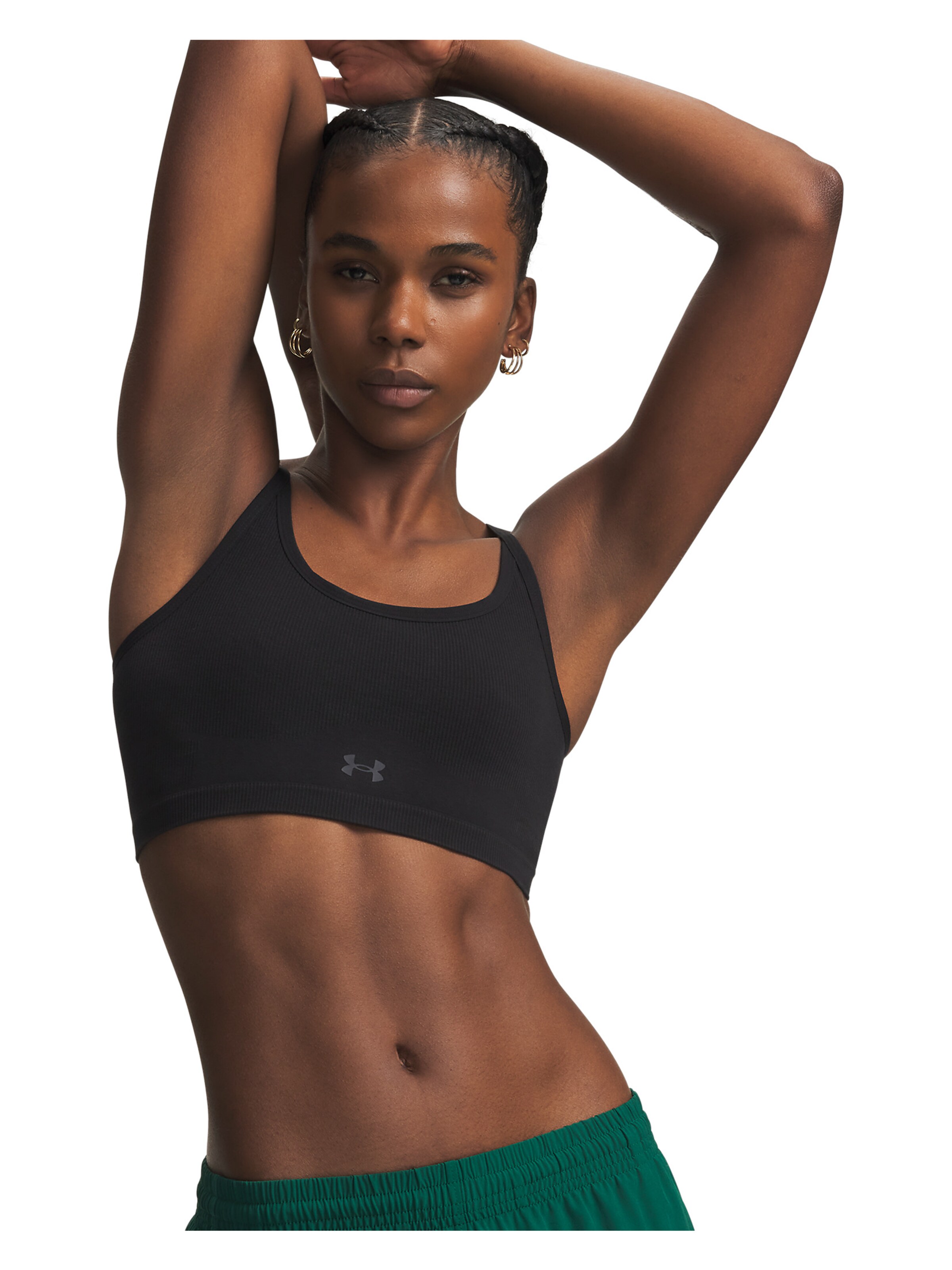 UNDER ARMOUR Bustier Sport bh in Zwart: voorkant