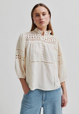 SECOND FEMALE Bluse 'Brunie' in Beige: Vorderseite