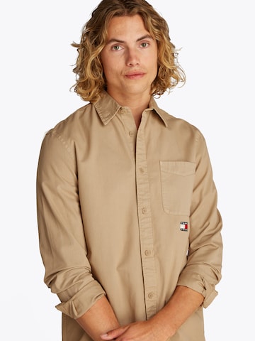 Tommy Jeans Regular Fit Hemd in Beige