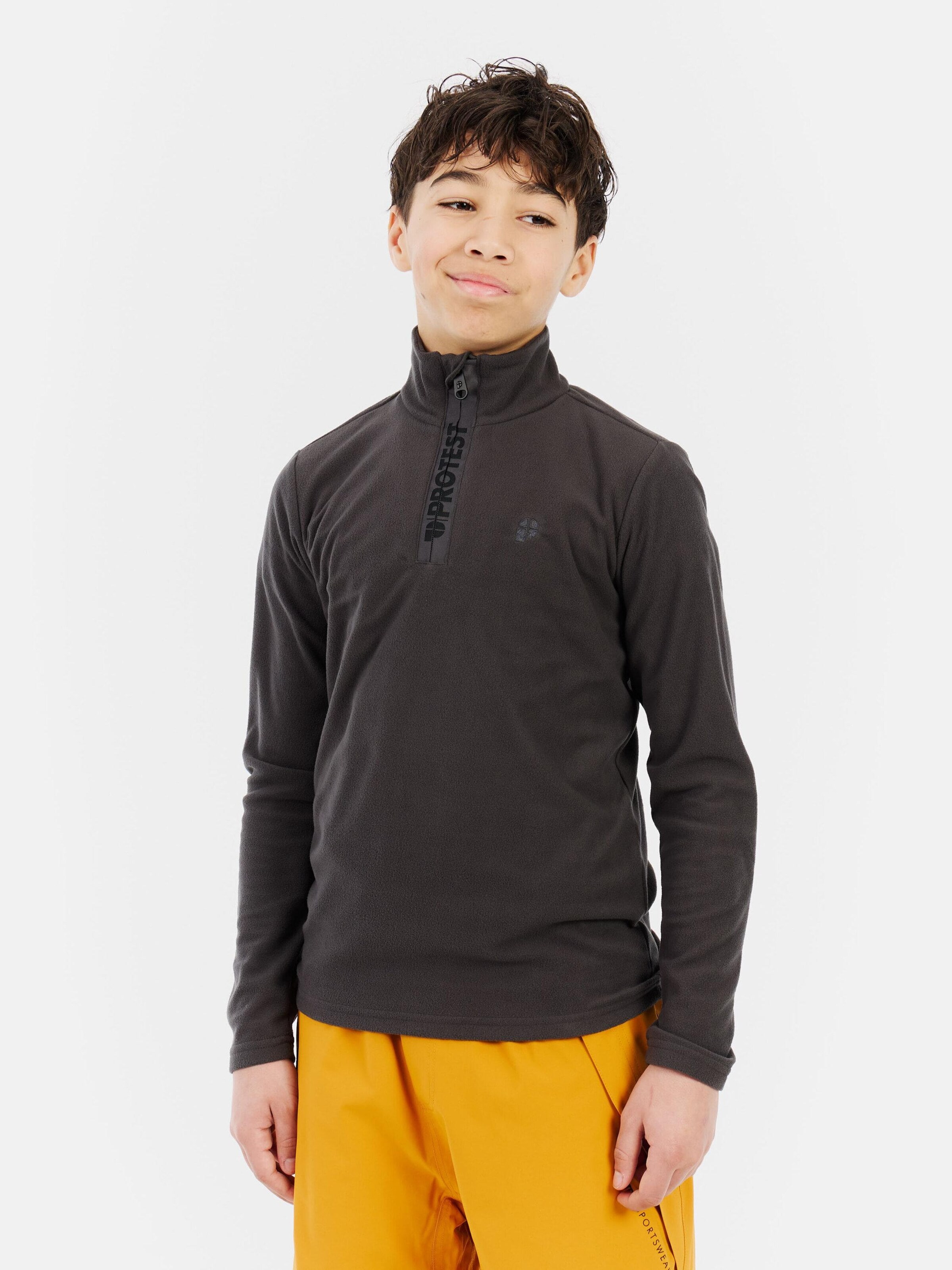 PROTEST Sportief sweatshirt 'Reperfecty JR' in Grijs: voorkant
