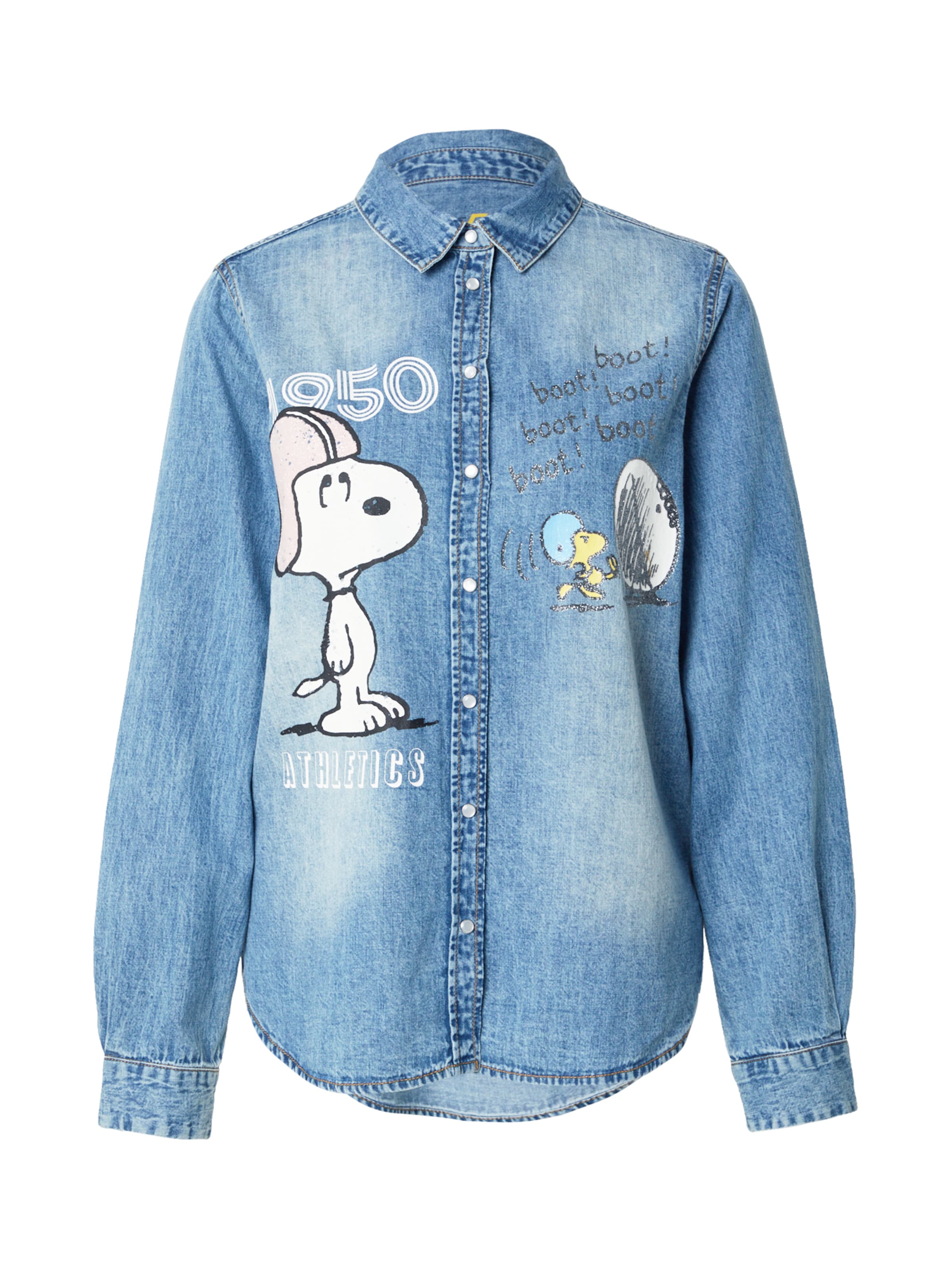 PRINCESS GOES HOLLYWOOD Blúz &#x27;Snoopy 1950 Athletics&#x27; - kék: elől