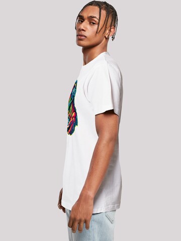 T-Shirt 'Dinosaurier Gamer' F4NT4STIC en blanc