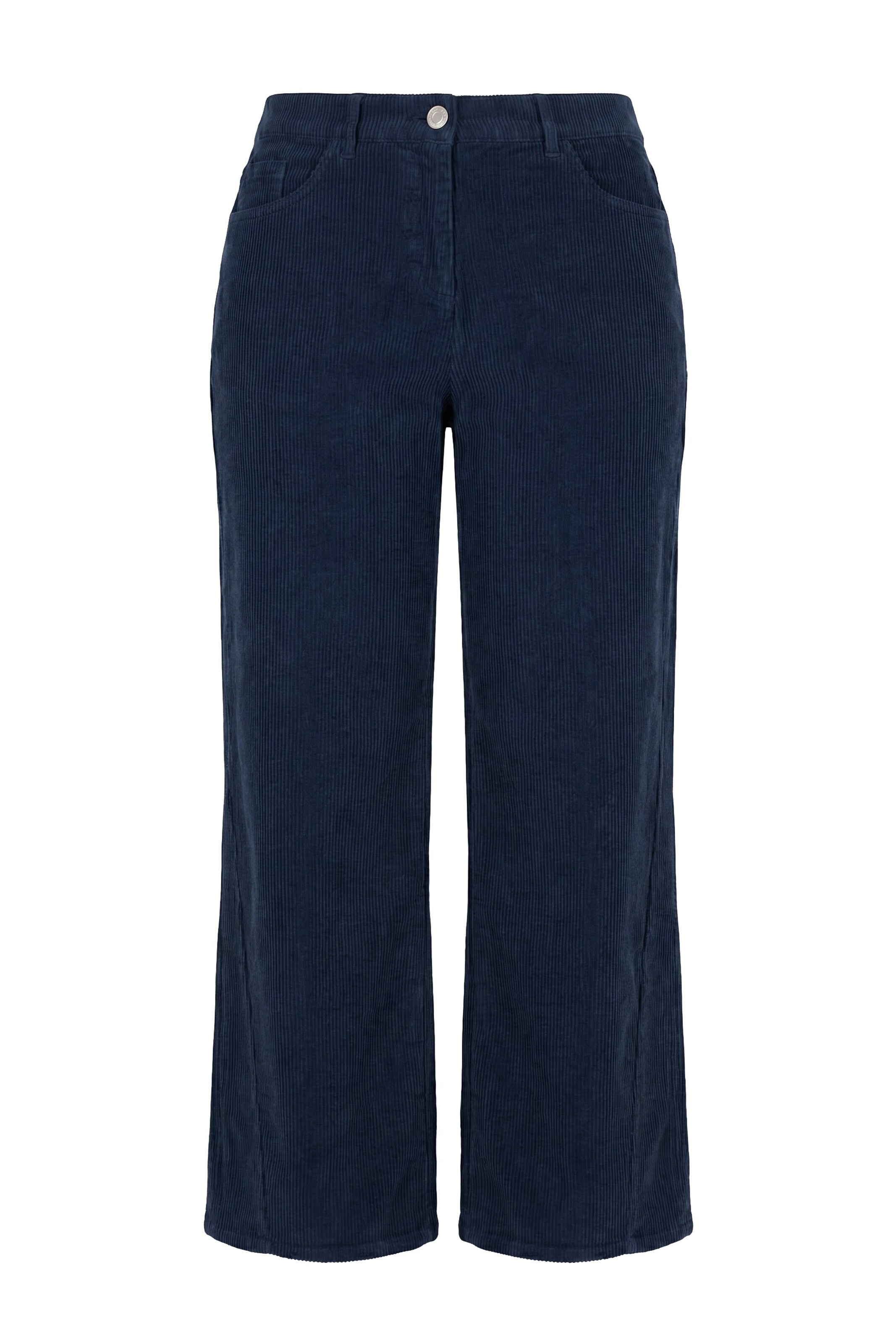 Ulla Popken Wide leg Broek in Blauw