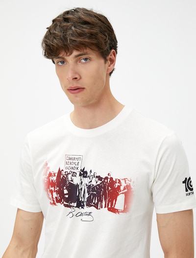 Koton Shirt in de kleur Bloedrood / Zwart / Wit, Productweergave