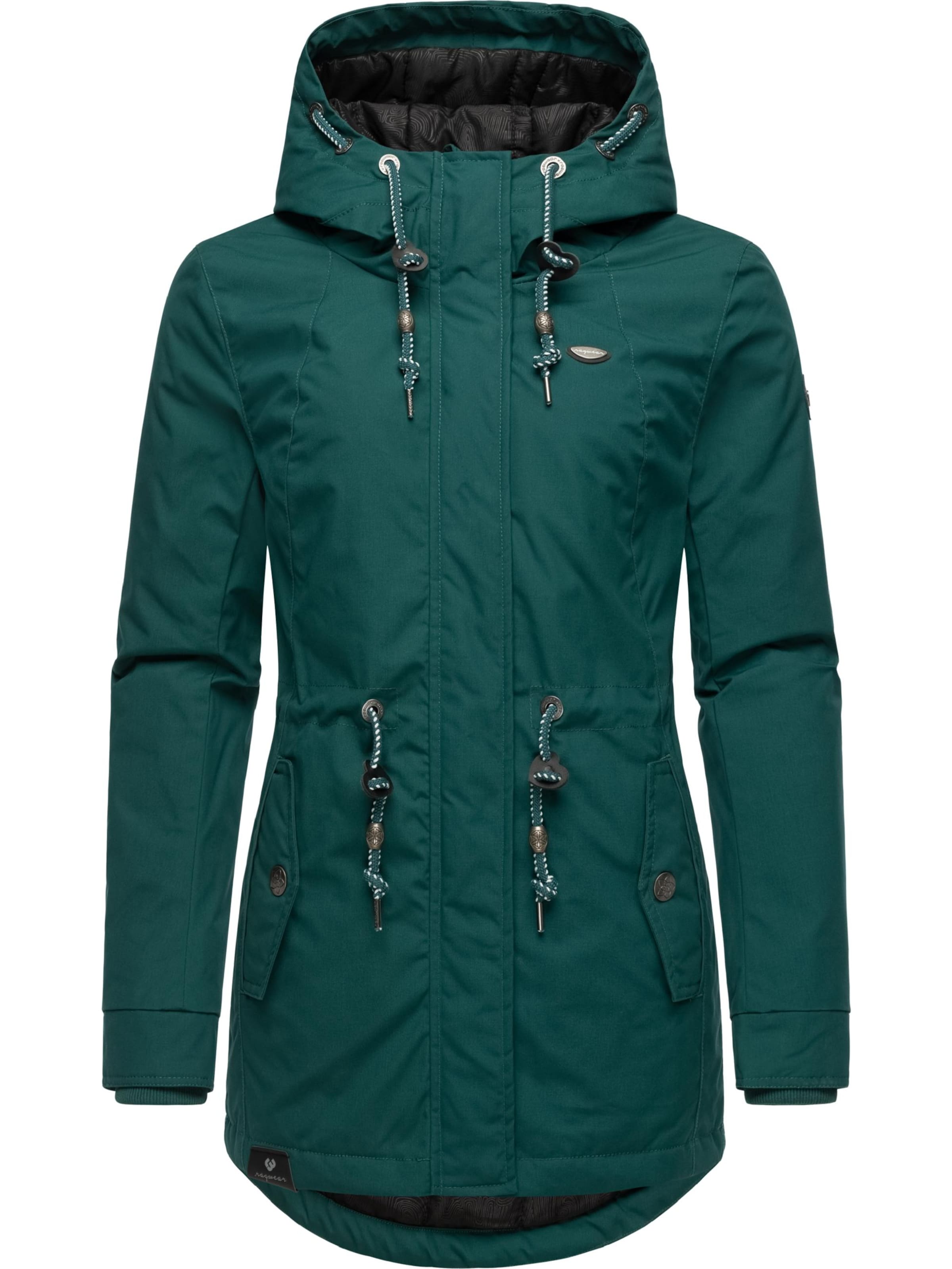 Parka d’hiver 'Monadis' Ragwear en vert : devant