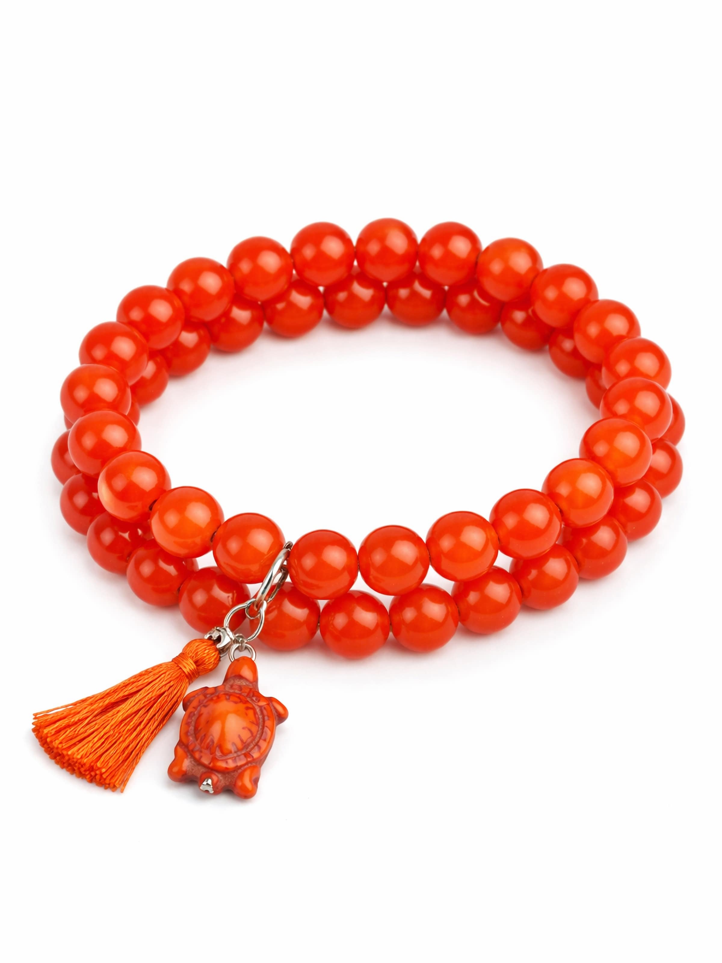 COLLEZIONE ALESSANDRO Bracelet 'Tartaruga' in Red: front