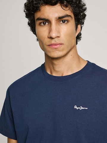 Pepe Jeans T-Shirt 'Contrast Connor' in Blau
