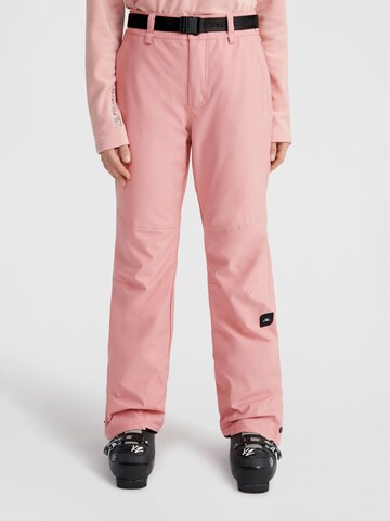 Coupe slim Pantalon outdoor O'NEILL en rose : devant