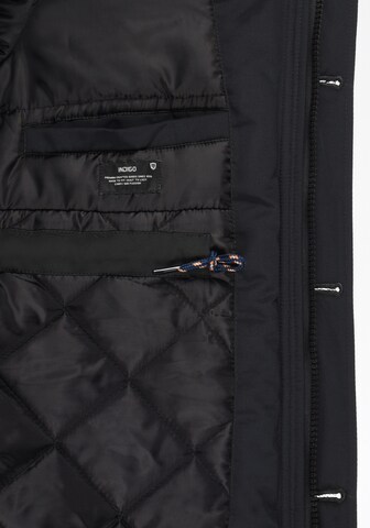INDICODE JEANS Winterparka 'Ruffy' in Zwart