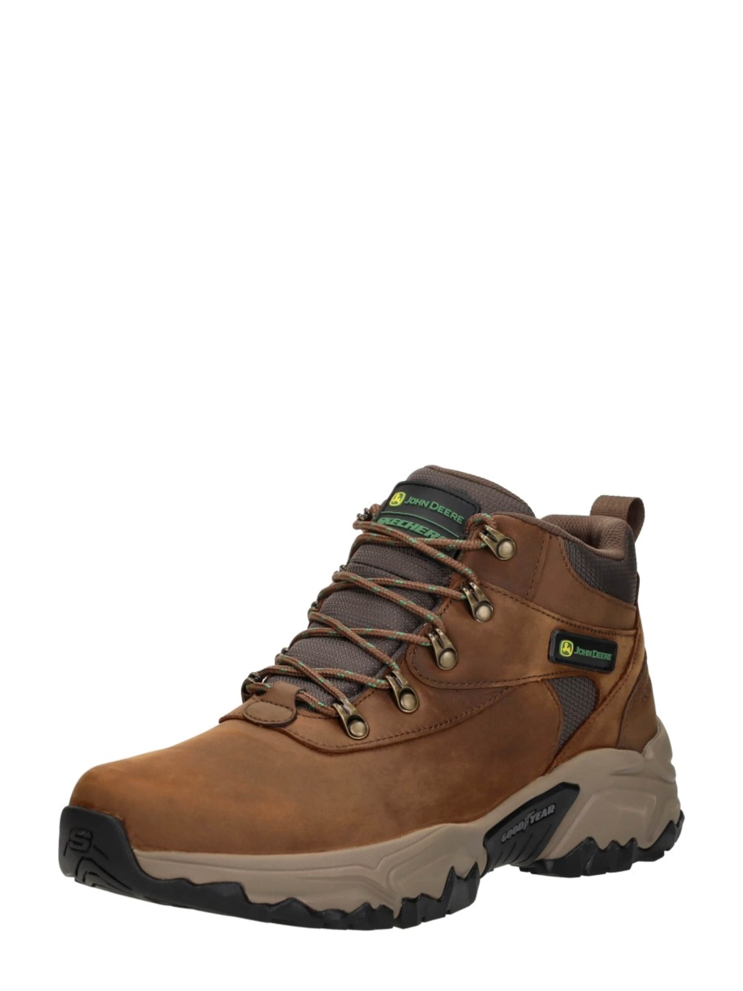 Bottes à lacets 'John Deere: Relaxed Fit' SKECHERS en marron : devant