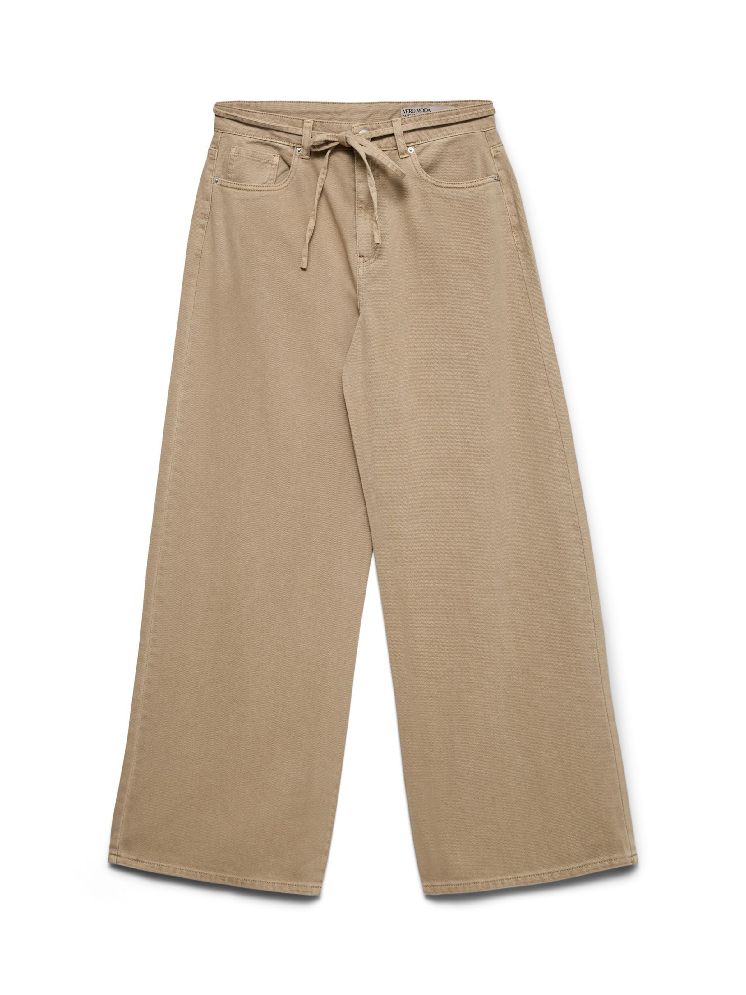 VERO MODA Wide leg Jeans 'VMWien' in Brown: front