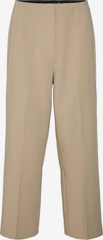 VERO MODA Loose fit Pleated Pants in Beige: front