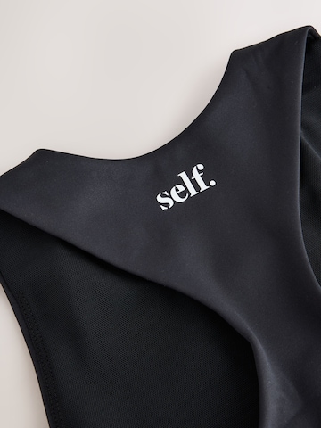 self. Bustier Sport bh in Zwart