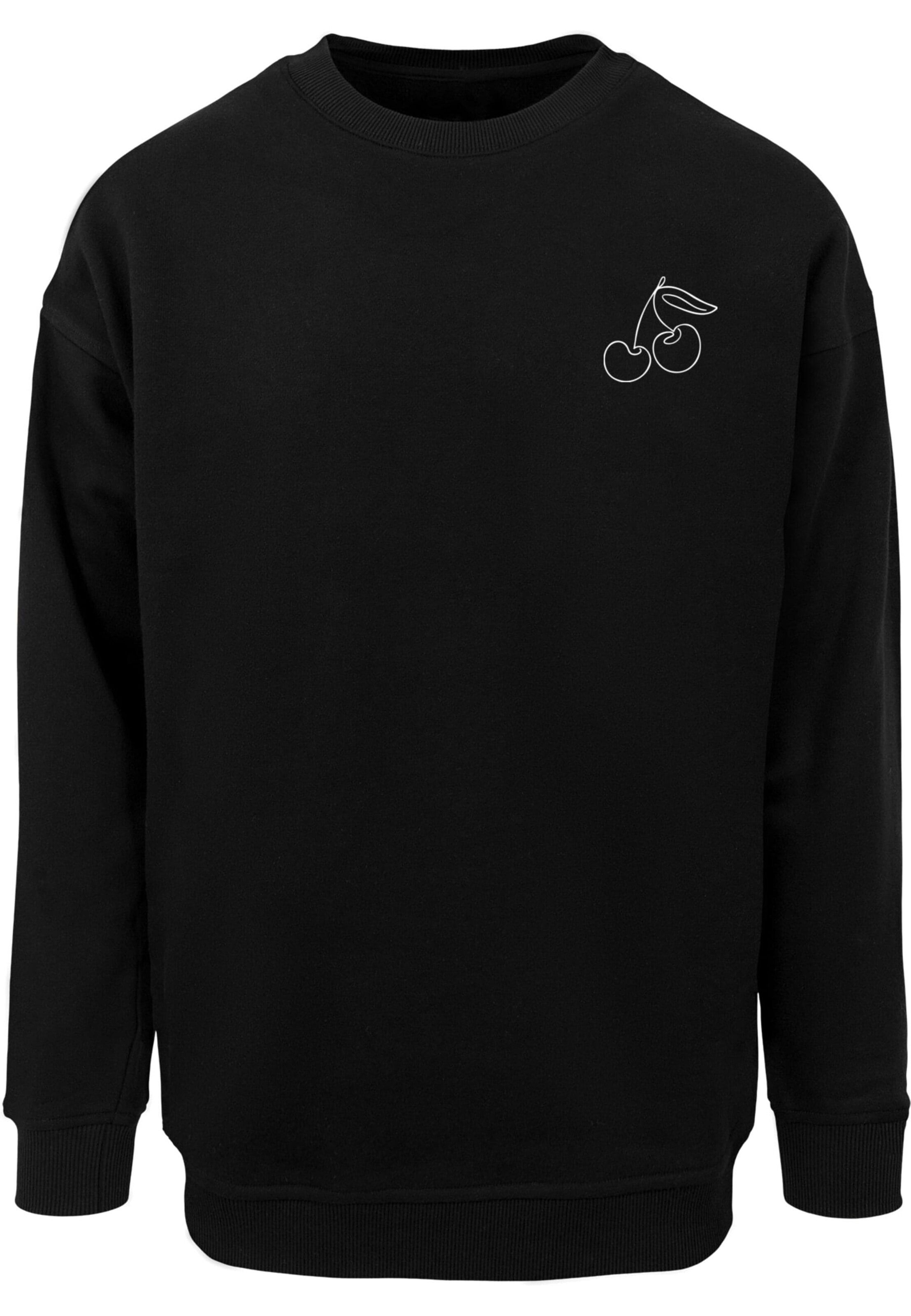 Merchcode Sweatshirt 'Cherry' in Black: front