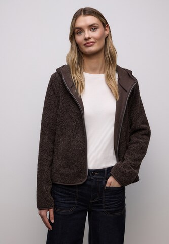 STREET ONE Knit Cardigan in Brown: front