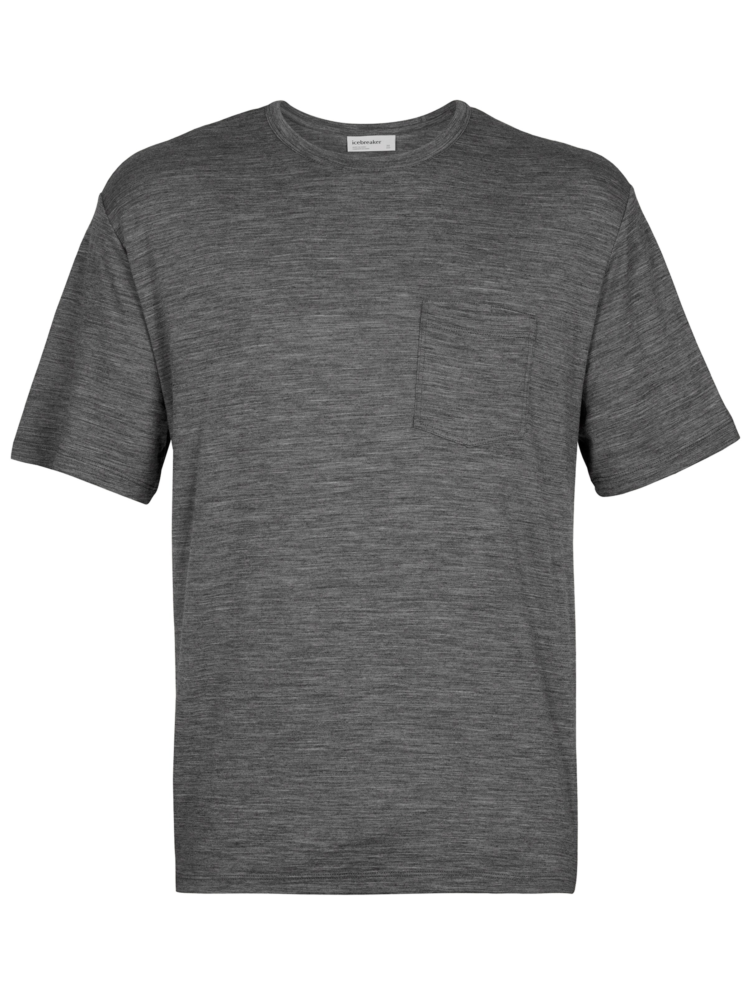 ICEBREAKERTehnička sportska majica 'Granary' - siva boja: prednji dio