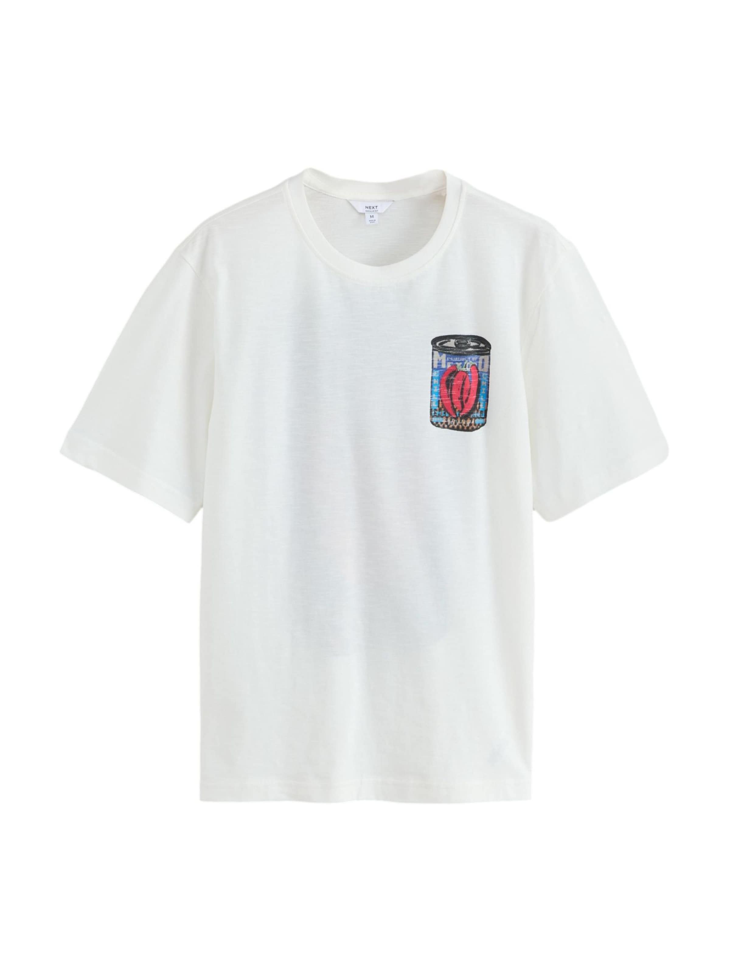 T-Shirt Next en blanc : devant