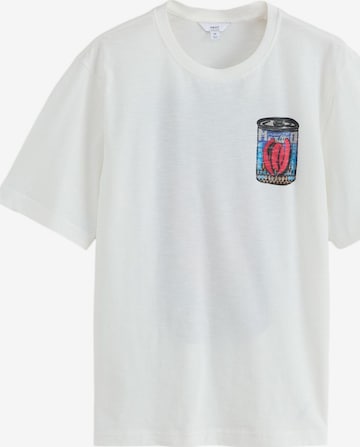 T-Shirt Next en blanc : devant