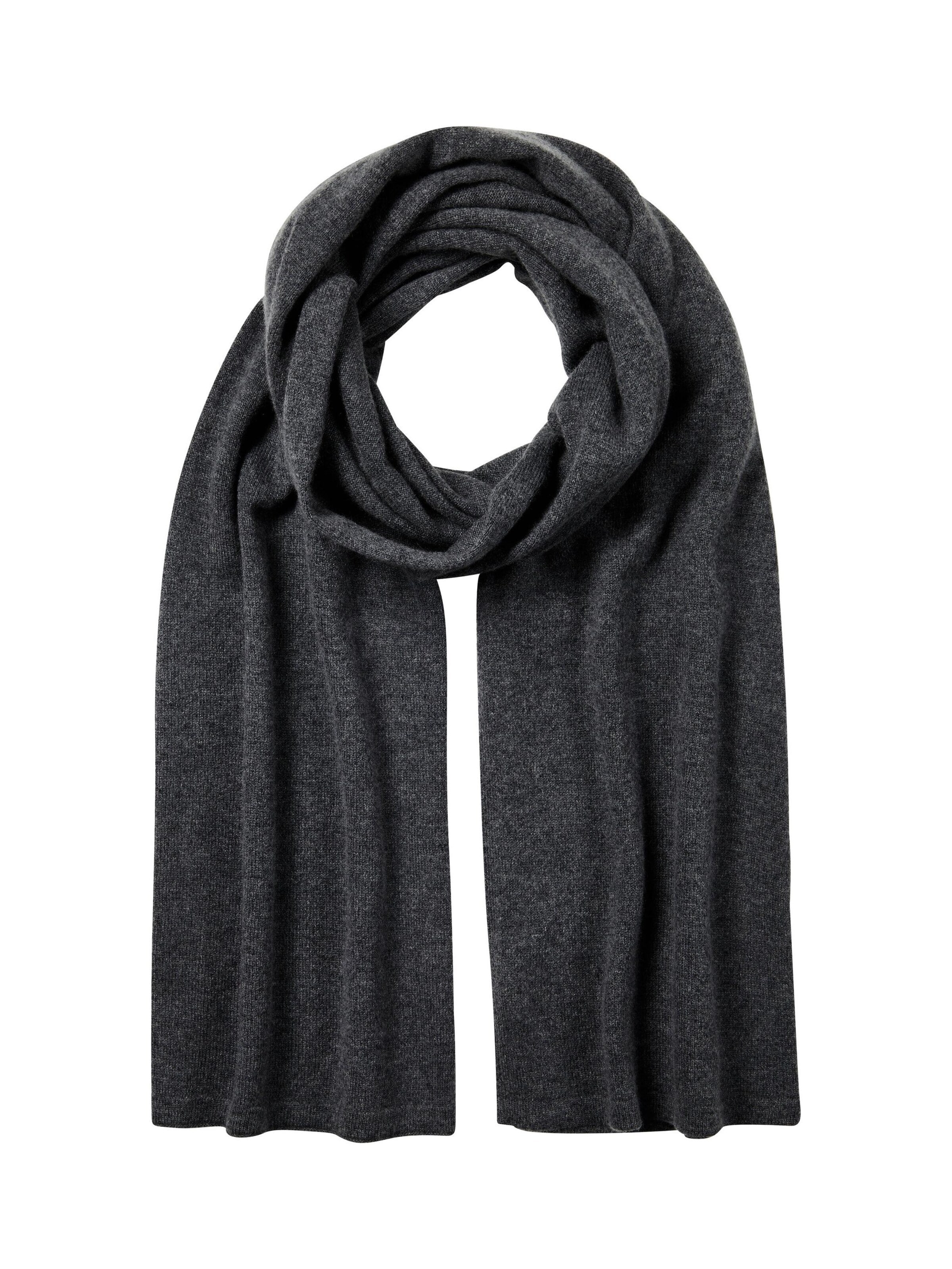 FALKE Scarf 'Pure Cashmere' in Grey: front