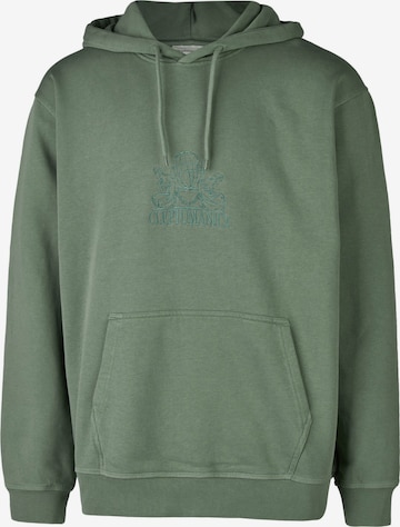 Cleptomanicx Kapuzensweatshirt 'Boxy Hooded Residence' in Grün: Vorderseite