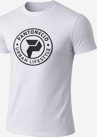 PANTONECLO - Camiseta 'Pantoneclo Men’s Crew Neck Short Sleeve T-Shirt' en blanco: frente