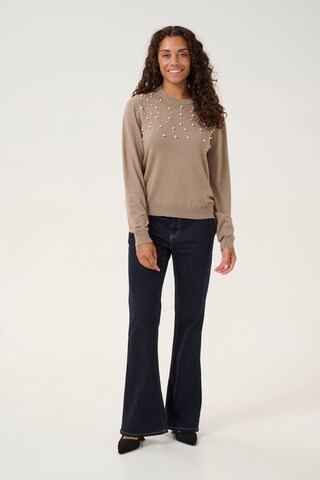 CULTURE Pullover i brun
