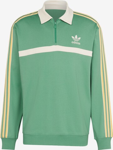 Bluză de molton 'Collared' de la ADIDAS ORIGINALS pe verde: față