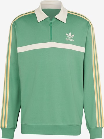 Bluză de molton 'Collared' de la ADIDAS ORIGINALS pe verde: față