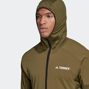 ADIDAS TERREX Athletic Fleece Jacket 'Skyclimb' in Green