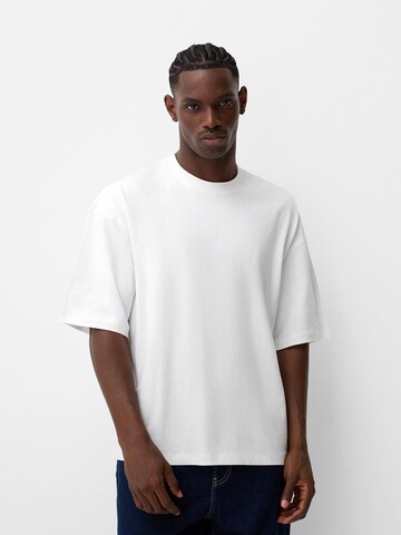 T-Shirt Bershka en blanc : devant