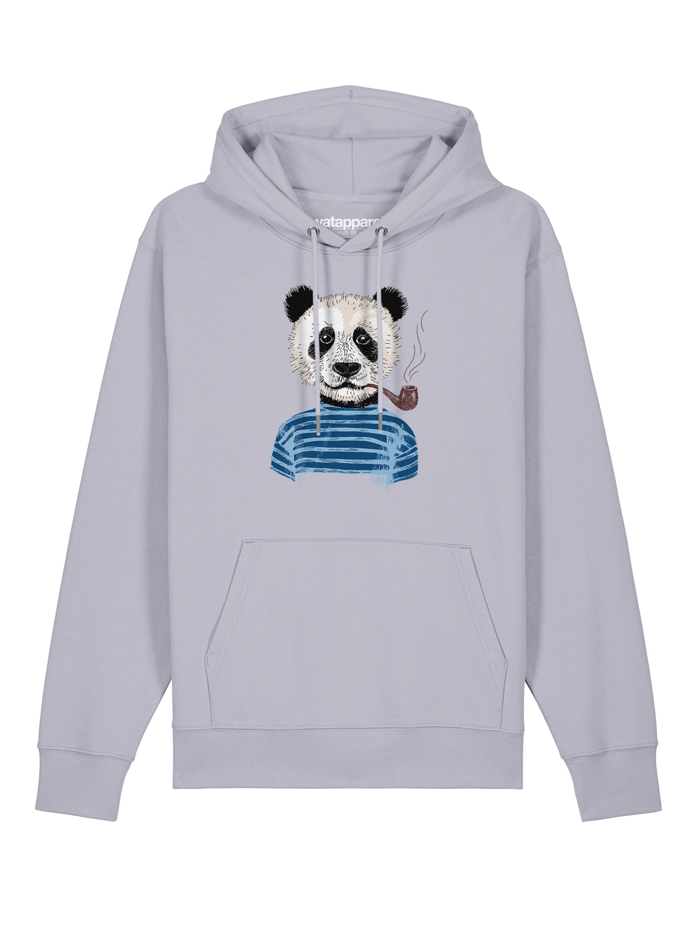 Watapparel Sweatshirt ' Panda ' in Lila: voorkant