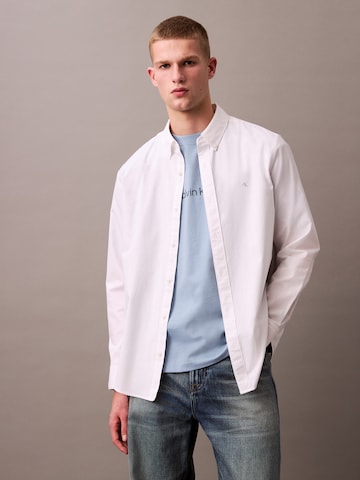 Calvin Klein Jeans Regular fit Риза 'CLASSIC' в бяло: отпред