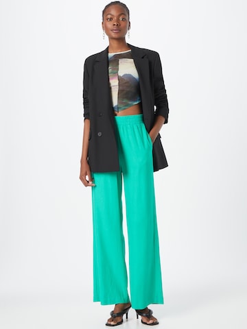 Wide Leg Pantalon minimum en vert