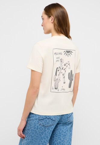 MUSTANG T-Shirt 'Floris' in Beige